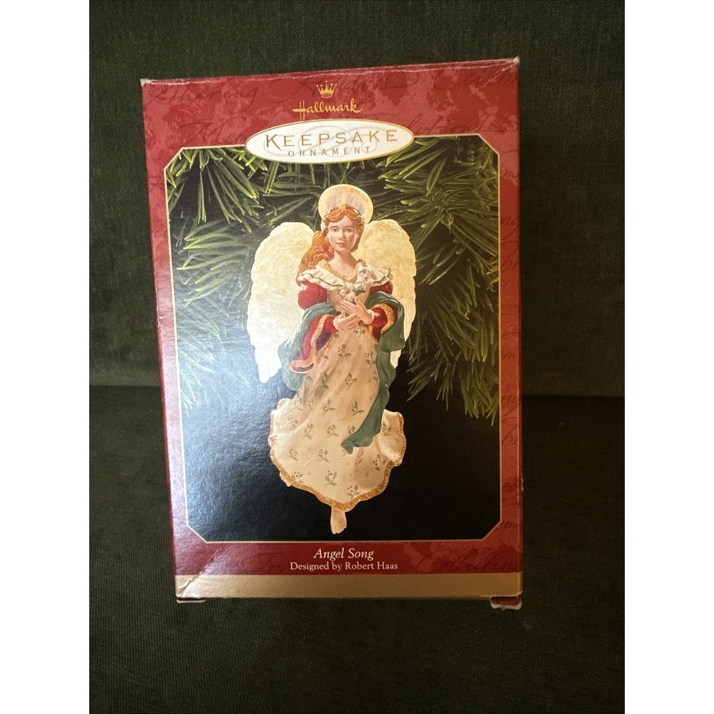 Hallmark ornament Dated 1999 Angel's Song Cottagecore Angel‎ NOB